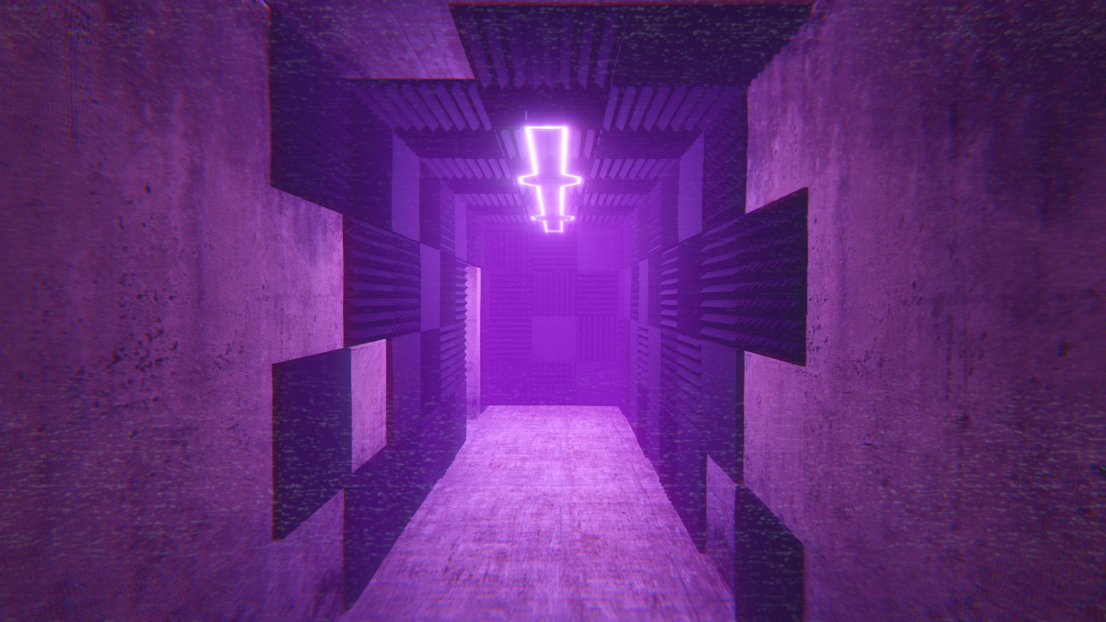 Mysterious underground night club entrance
