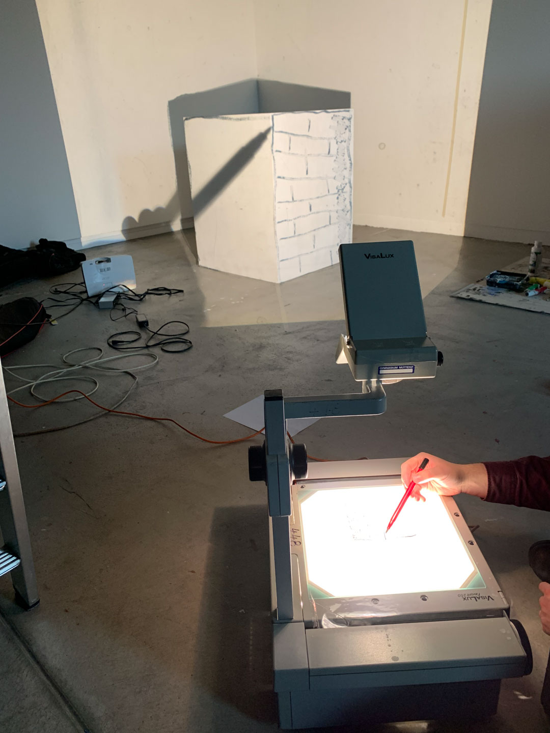First experiments with a projector