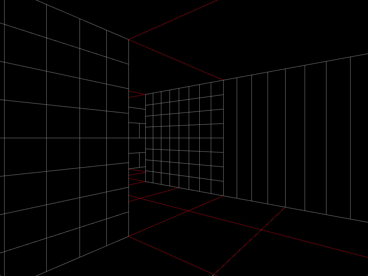 Red tiles indicated walked areas