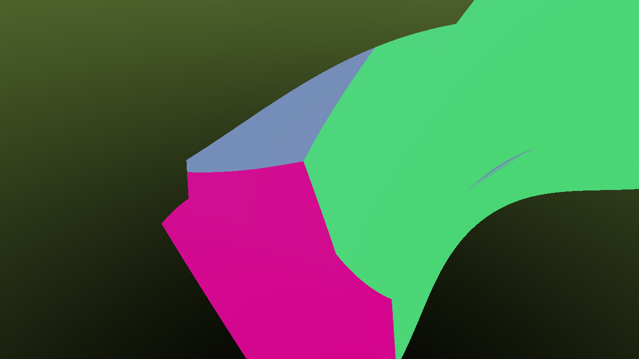 Broken rotated cube