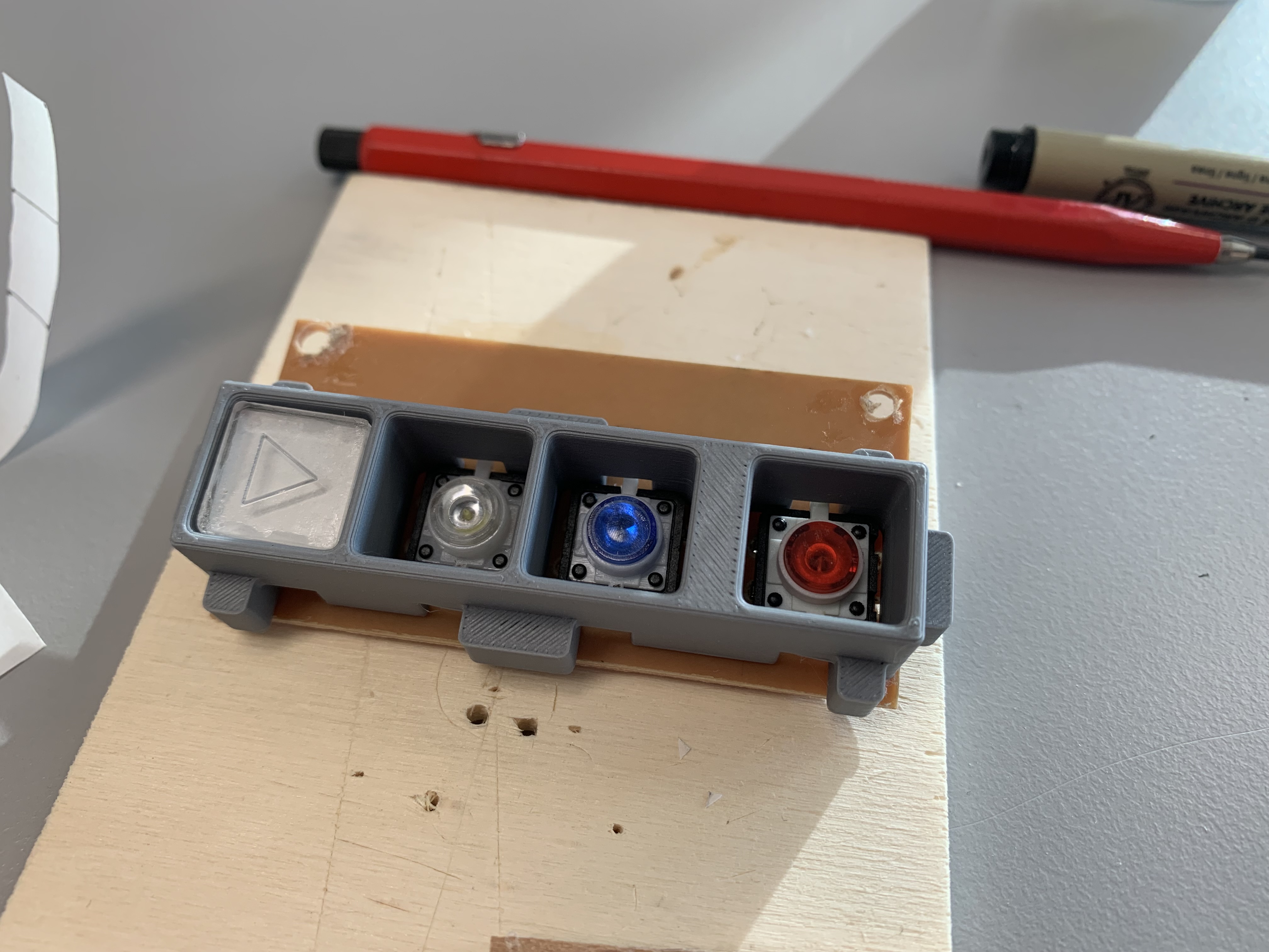 3D printed case for the playmode buttons